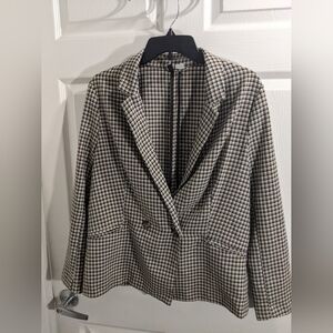 Divided By H&M Woman's Lightweight Houndstooth Jacket / Blazer Size medium